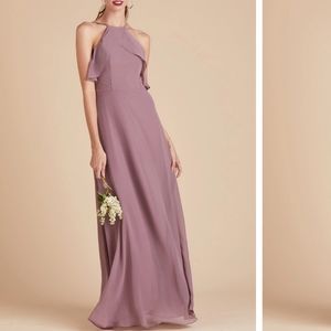 BIRDY GREY Jules Dark Mauve Bridesmaid Chiffon Dress Size S